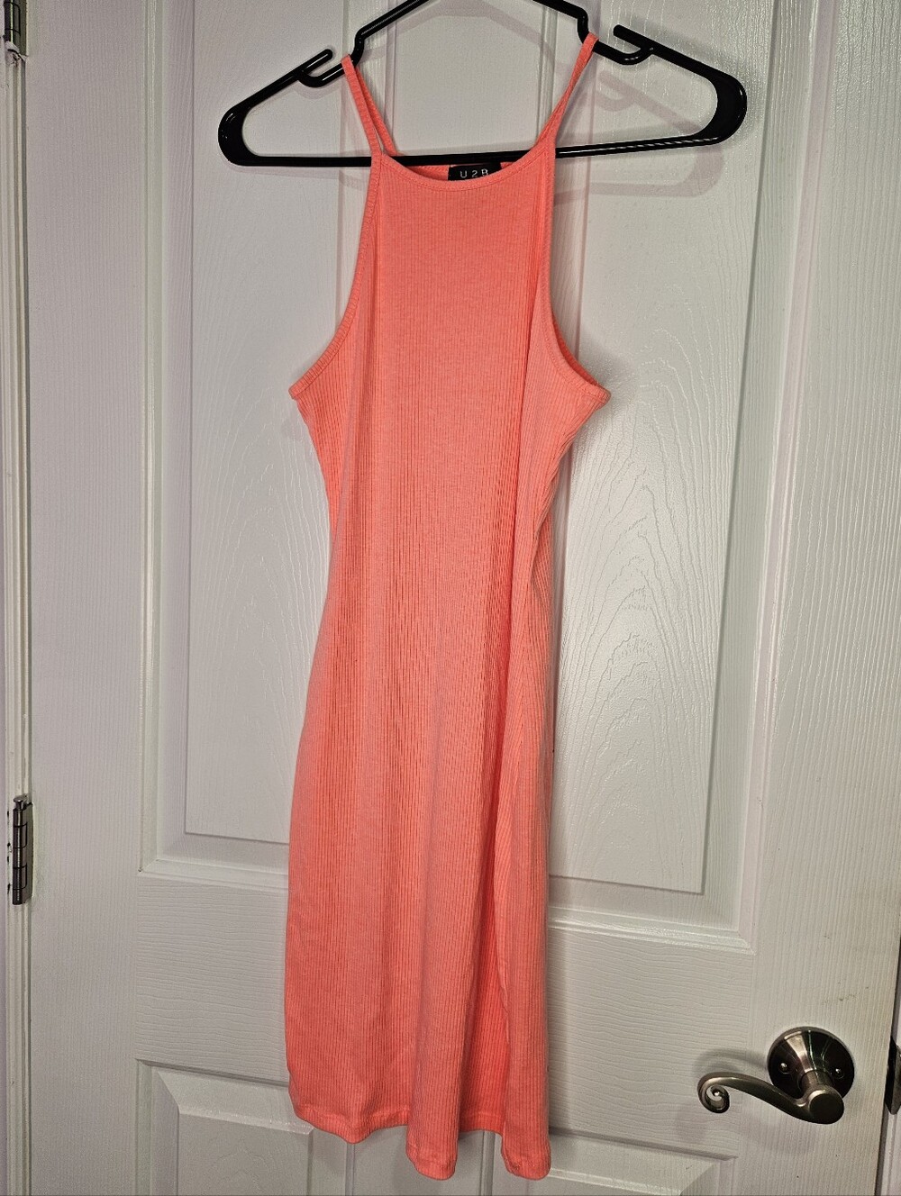 Neon Ribbed Dress, Medium